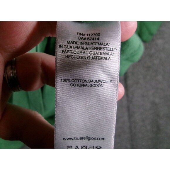 True Religion Shirt Mens 2XL Green World Tour 2002 Buddha Guitar Graphic Reprint - Picture 7 of 11